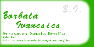 borbala ivancsics business card